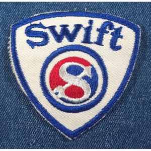 NOS 70s Vintage Swift 3&quot; Patch Meat Company Uniform Original