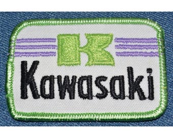 Original Vintage 80s KAWASAKI 3" Patch Dirt Bike ATV 4-Wheeler Car Motorcycle
