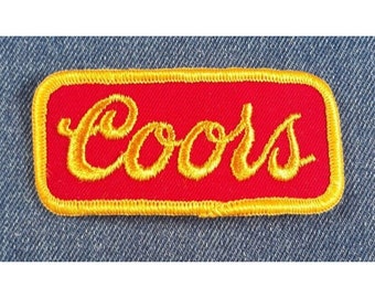 NOS 70s Original Vintage Coors Beer 3.25"x1.5" Patch 70s Hat Colorado Ale Brewery