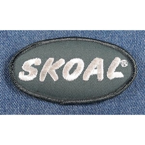 May include: A black oval patch with white embroidered text that reads "SKOAL" with a registered trademark symbol.