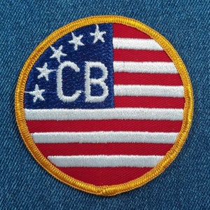 NOS Vintage CB American Flag 3&quot; Patch - Trucker - Radio - CB