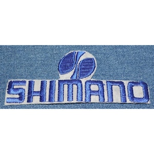 Original Vintage 80s Shimano 5&quot; Patch Iron-On Fishing Bicycle Reel Bike Nice