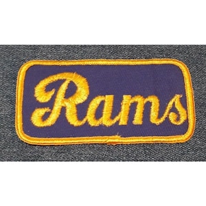 NOS 70s Vintage LA Rams 4&quot; Patch Football Original Los Angeles