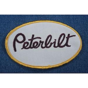 Large NOS 70s Vintage Peterbilt 5&quot; Patch Trucker Hat Semi Tractor Retro Cap Hat