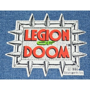 Vintage 90s Legion Of DOOM  3&quot; Heat Transfer Iron-On Patch WWE WWF Wrestling