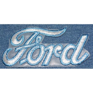Original NOS Vintage 70s FORD 4&quot; Patch Iron-On Automotive Dealership Henry Retro