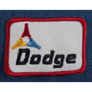 NOS 70s Original Vintage Dodge 3&quot; Patch Motorsport Truck Car MOPAR Retro Hat Racing