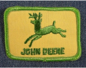 Original 70er Jahre Vintage John Deere Logo Aufnäher - Farm Heavy Equipment