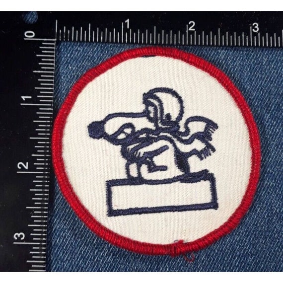 NOS 70s Vintage Peanuts SNOOPY 3" Patch Red Baron… - image 2