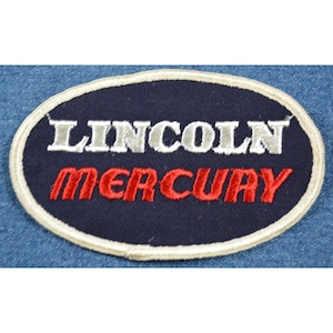 Original 70s NOS Vintage LINCOLN MERCURY 5&quot; Patch Automotive Car Ford Dealership