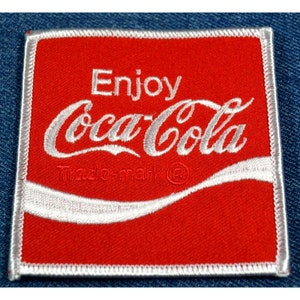 70s Original Vintage ENJOY COCA-COLA 3&quot; Patch Cola Coke Soda Pop Soft Drink