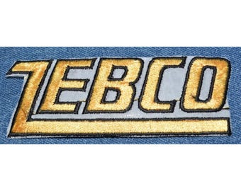 Original Vintage 80s Zebco 4.5" Patch Iron-On Fishing Reel Nice Cool