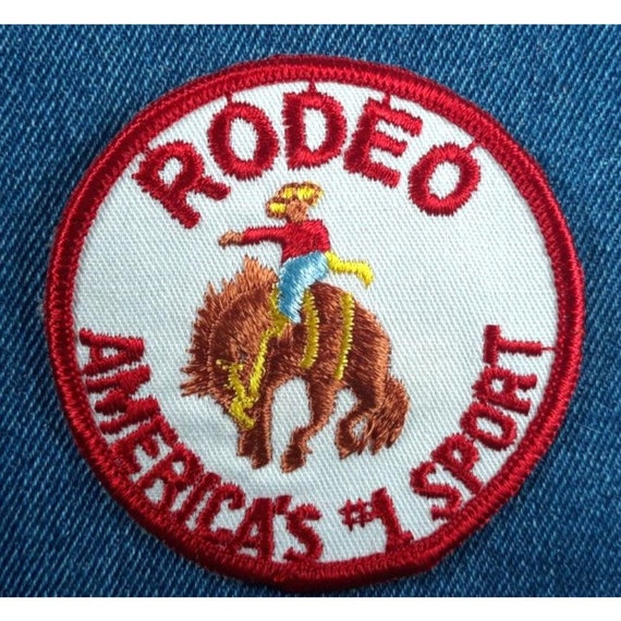 NOS Vintage Rodeo America's #1 Sport 3" Patch Cow… - image 1