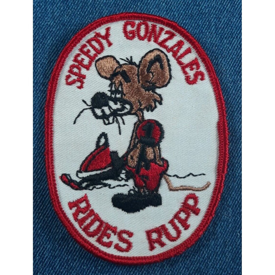 NOS 70s Vintage Speedy Gonzales Rides Rupp Patch Motorcycle Snowmobile ...