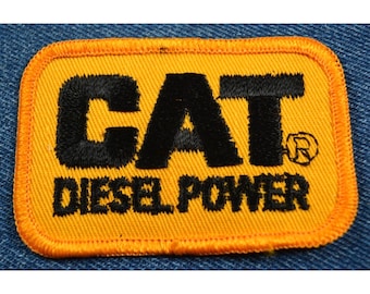 NOS 70s Original Cat Diesel Power 3"x2" Patch Caterpillar Heavy Equipment Hat