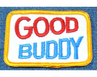 Original Vintage 70s Good Buddy 3" Patch Truck Rig Semi Teamsters CB Radio Retro