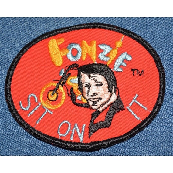 Original NOS Vintage 70s FONZIE 4" Patch TV Show Sitcom Happy Days Sit On It