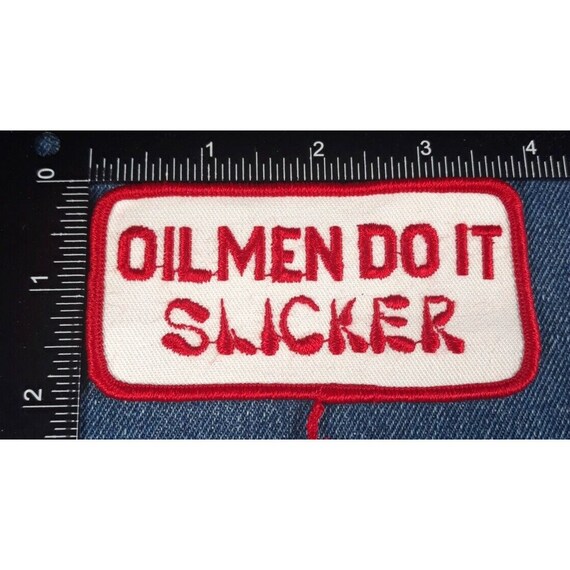 NOS 70s Original Vintage Oil Men Do It Slicker 4" Pat… Gem