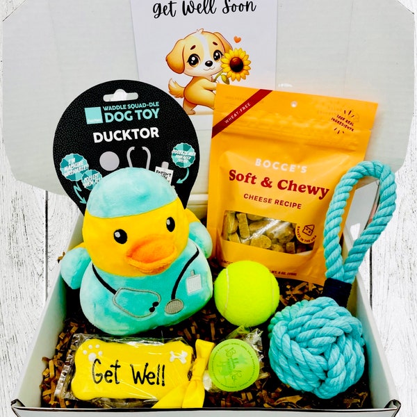 Dog Get Well Soon, Dog Care Package, Dog Gift Box, Dog Gift Basket, Sick Dog Gift, Dog Gift Basket Get Well, Gift For Dog