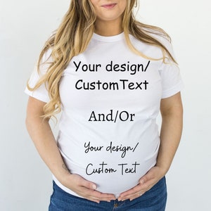 Personalized Pregnancy Announcement Shirt, Custom Pregnancy Crewneck Sweatshirt, Oversized Pregnancy Reveal Sweater, Cute Baby Reveal Tshirt