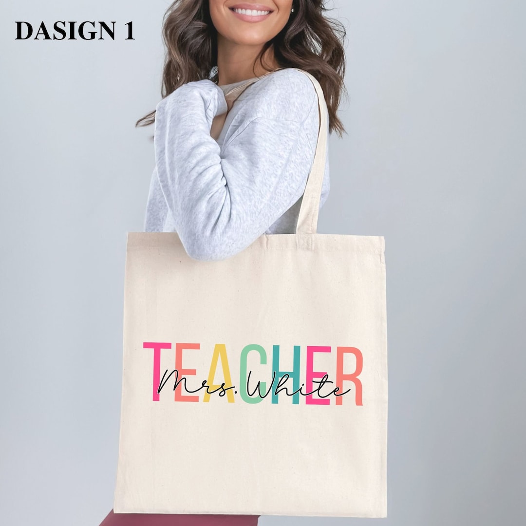 Custom Teacher Tote Bag Personalized Preschool Elementary School — free download