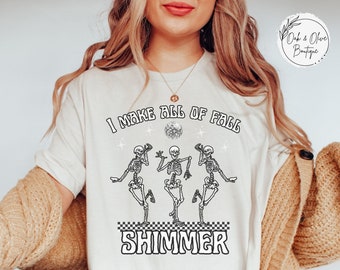 Dancing Skeleton Sweatshirt, Pumpkin Sweater, Pumpkin Skeleton Shirt, Fall Sweatshirt, Halloween Party Sweatshirt, Spooky Skeleton Party Tee