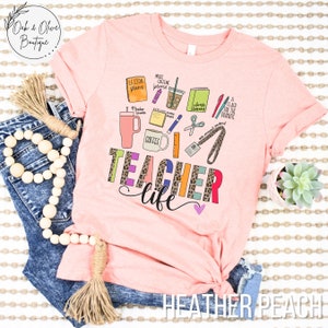 In My Teacher Era T-Shirt For Women - Cute Preschool & Kindergarten Teacher Tee - Soft Comfortable Teaching Life Top 11 thumbnail image