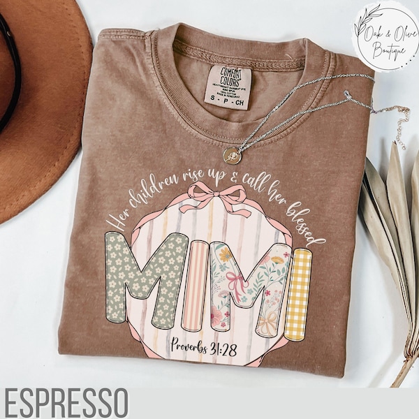 Comfort Colors® Religious Mimi Shirt, Proverbs Grandma Tee, Her Children Rise Up and Call Her Blessed