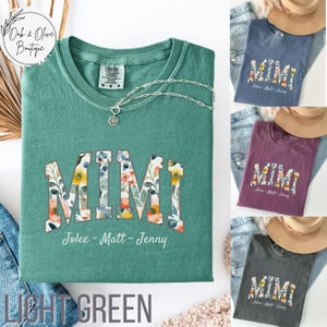 Personalized Mimi Floral Shirt, Custom Mimi Sweatshirt With Grandkids Names, Custom Grandmother Pullover, Mothers Day Gift for Mimi