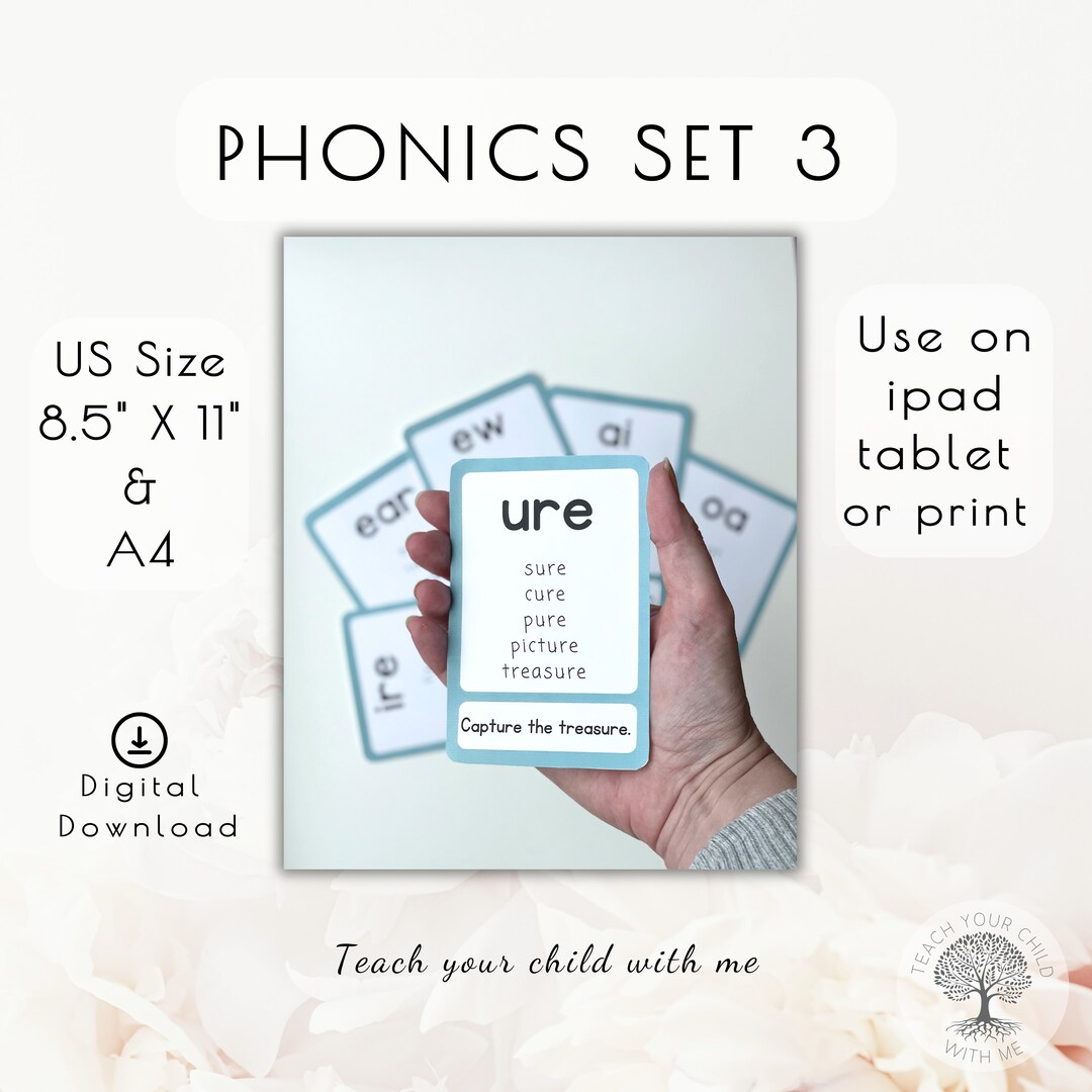 Phonics Phase 3 Flashcards Learn Sounds Boost Confidence and Etsy
