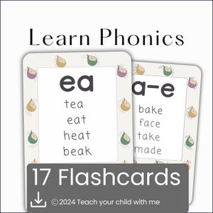 Flashcards Phonics Phase 3 ! Aidez votre enfant à apprendre à lire en pratiquant les sons ! Une ressource pédagogique à utiliser sur votre appareil ou à imprimer !