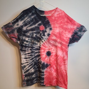Red and Black Ying Yang Tie Dye