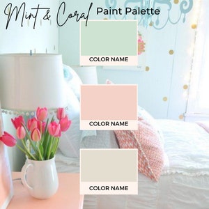 Bedroom Paint Color Mint Green Wall Color Girl Room Color Scheme Bedroom Paint Palette Office Paint Scheme Guest Room Paint Color Coral Pink