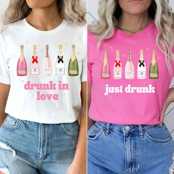 Drunk In Love Shirt Retro Bachelorette Shirts Funny Bachelorette Party Shirts Bridesmaid T-Shirt bach retro groovy bachelorette party favors