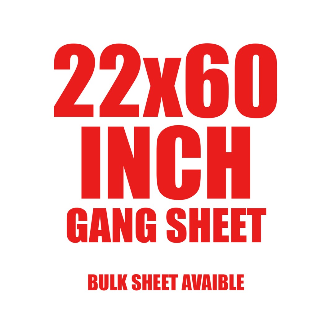 Custom DTF Print DTF Transfer Custom Gang Sheet22x60 Custom Etsy