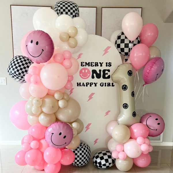 One Happy Girl Birthday Decor - One Happy Girl Custom Phrase - One Happy Girl Vinyl Phrase - One Happy Girl Backdrop Phrase - One Happy Girl