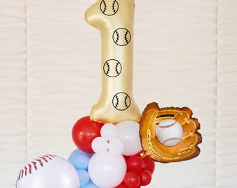Honkbal verjaardag ballonslinger - honkbal verjaardag decor - rookie van het jaar - eerste worp - honkbal feestdecoratie - honkbal-sport