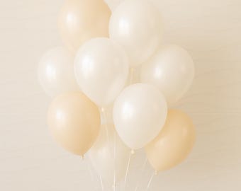 Weißer Sand Luftballon Bündel - Luftballons - DIY Ballon - Brautdusche Luftballons - Geburtstag Luftballons - Hellbraun Luftballons - Ballon Dekor - Party
