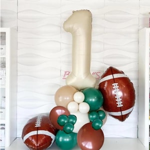 First Down Number Balloon Tower-In my football era - Football 1st Birthday Balloon column -First Down Birthday -Touchdown Party -First Down