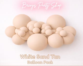 Globos de arena blanca (paquete de 1,8 m) - Guirnalda de globos DIY - Guirnalda de globos - Globos - Globos de arena blanca - Globos neutros - Globos de cumpleaños