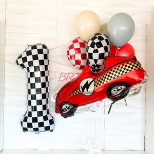 Race Car Theme Balloons - Two Fast Balloons - 1st Lap Balloons - Frist Lap Around The Track Theme Birthday - 10 Pack Of Balloons - Race Car