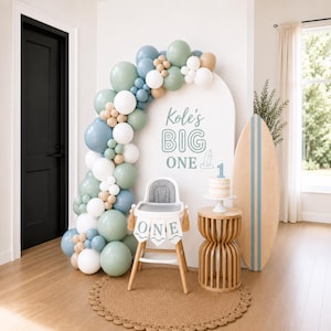 The BIg One Balloon Garland - The Big One - Big One - Surfs Up - Balloon Garland - Balloon Tower - Beach Birthday - Birthday Balloons - DIY