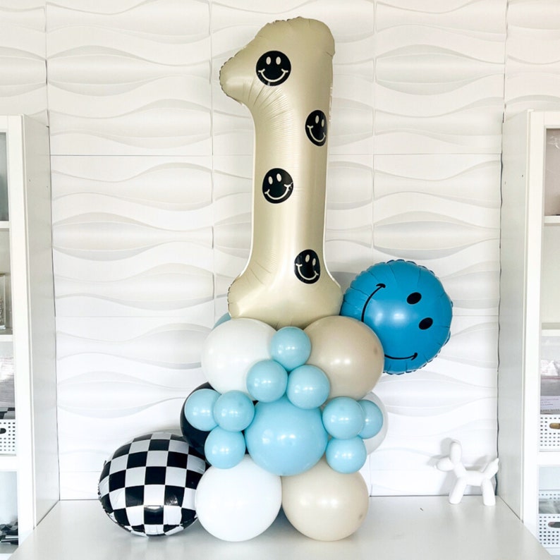 Palloncini One Happy Dude - Decorazioni a tema One Happy Dude - Kit palloncini fai da te One Happy Dude - Torre di palloncini One Happy Dude - Festa One Happy Dude immagine 2