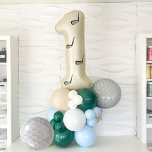 Hole In One Birthday Balloons - Hole In One - Hole In One Birthday - Golf Birthday Balloons - Golf Party - Four Birthday Party - Golf Tower