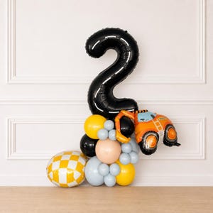 Contruction DIY Balloon Tower - Contruction Theme Birthday - Contruction Party Balloons - Construction Party -Dump Truck Birthday - 1st bday