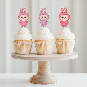 Labubu Cupcake Toppers Digital Downloads - Labubu Cupcake Toppers - Cupcake Toppers - Labubu Birthday Decorations - Labubu Party  Decor