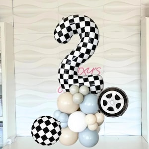 TWO Fast Balloon Tower l TWO Fast Balloons l Race Car Balloons l Race Car Balloon Bundle l Two Fast Birthday l Race Car Party Decorations