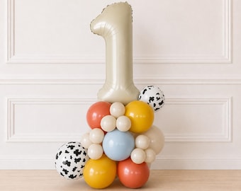 First Rodeo Balloons - Toy Story Themed Birthday - Birthday Balloon Tower - Woody Birthday Party - Cow Boy Birthday - Western