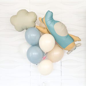 Time Flys Plane 10 Pack Of Balloons - Plane Balloons - Plane Birthday - Times Flys Birthday Decor - Plane Balloons - Times Flys Balloons