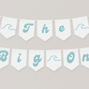 The Big One Banner l Digital Download banner l The Big One First Birthday l 1st birthday l Surfer Birthday l Beach Theme Birthday l Surfer